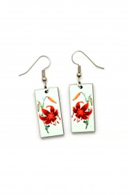 Orange Lily Earrings